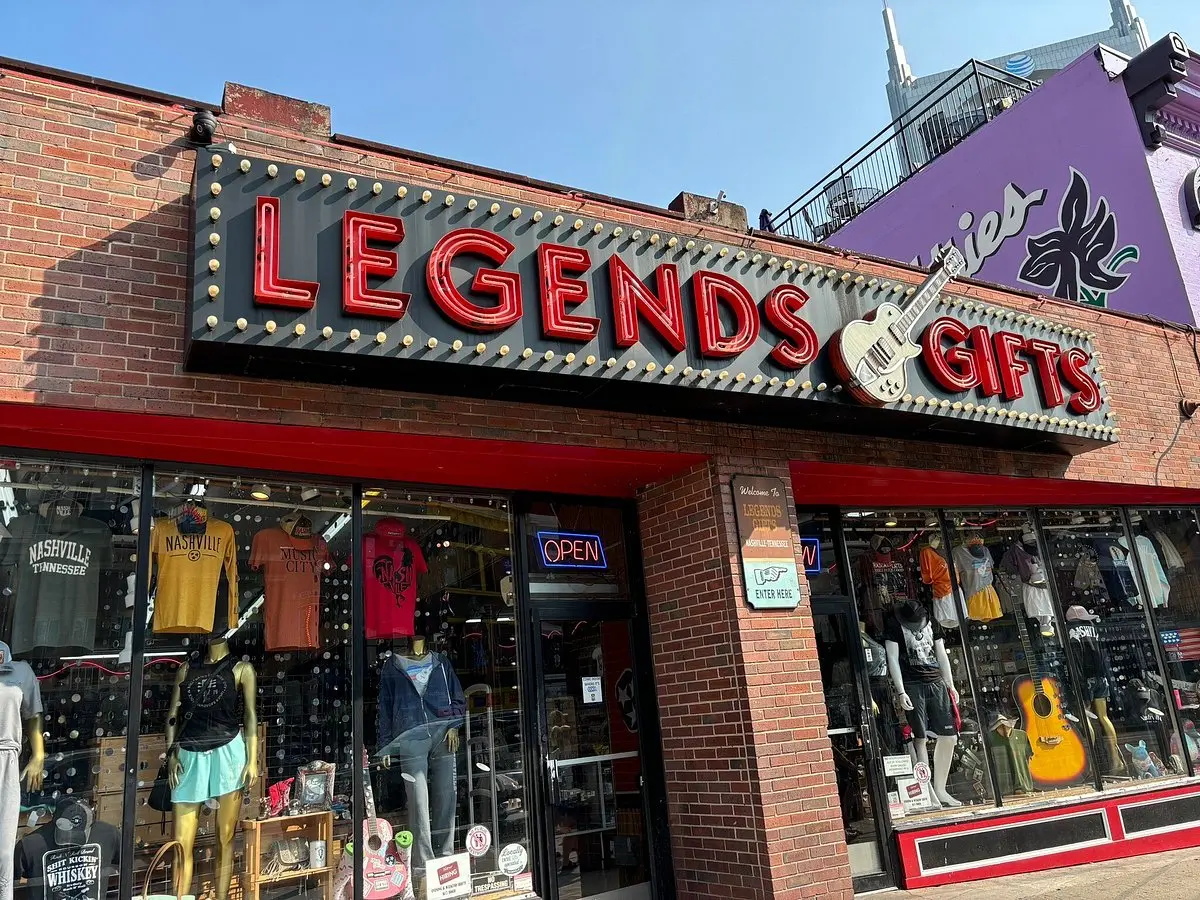 Legends Gifts storefront in downtown Nashville